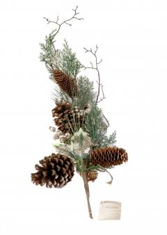 Ornament brad - Decoris Pine Green Hanger With Glitter, 15x60cm