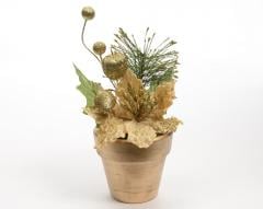 Ghiveci decorativ - Velvet Poinsettia | Kaemingk