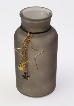 Decoratiune Craciun - Deco Jar with Gold Star, 8x18cm