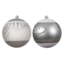 Glob decorativ - Silver Snowflake - doua modele - pret pe bucata