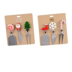 Set 3 cutie pentru cascaval - Christmas Cheese Knives - mai multe modele