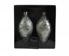 Set 2 globuri decorative - Ice Silver | Kaemingk