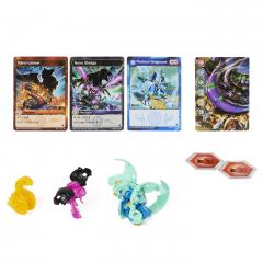 Set 3 jucarii - Bakugan Evolutions S4 - Platinum Powerup - Dragonoid, Nano Sledge si Nano Lancer