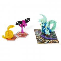 Set 3 jucarii - Bakugan Evolutions S4 - Platinum Powerup - Dragonoid, Nano Sledge si Nano Lancer