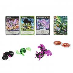 Set figurine - Bakugan Evolutions S4 - Platinum Powerup - Blitz Fox, Nano Riptide si Nano Fury