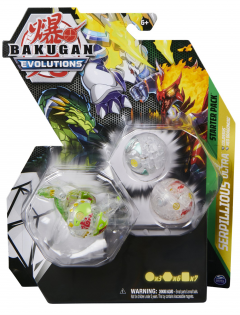 Set 3 jucarii - Bakugan Evolutions S4 - Starter Pack - Serpillious Ultra Verde, Colossus si Neo Dragonoid