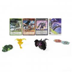 Set 3 jucarii - Bakugan Evolutions S4 - Platinum Powerup - Warrior Whale, Nano Fury si Nano Sledge