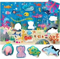 Puzzle 19 piese - Animalute in Ocean