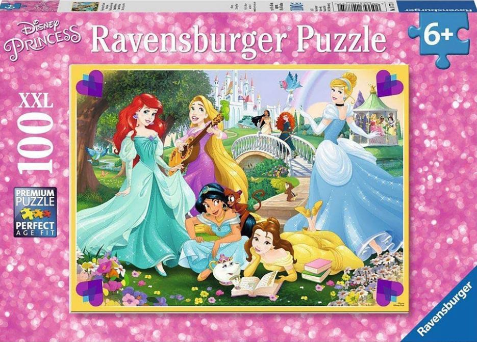 Puzzle 100 de piese - Printesele Disney in Gradina - Ravensburger