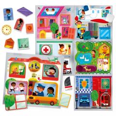 Puzzle educativ - Baby Play Town Montessori