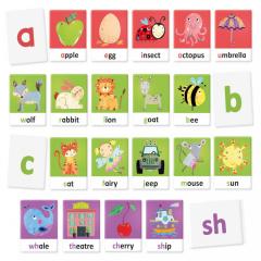 Joc educativ - Tactile and Phonics Alphabet, Montessori Flashcards