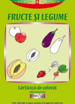 Fructe si legume - carticica de colorat