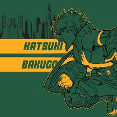 Tricou XS - Man - My Hero Academia - Bakugo Green Premium