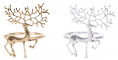 Inel pentru servetele - Alloy Reindeer - doua culori - pret pe bucata