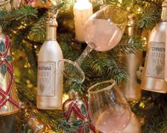 Set ornamente brad - Figure Bottle with Glass - mai multe culori