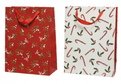 Punga cadou - Giftbag Paper Christmas Mistletoe-Holly, XXL - mai multe modele