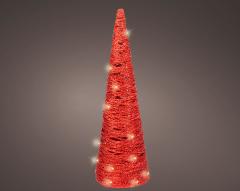 Con decorativ din hartie cu LED-uri - Rosu