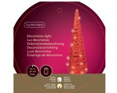 Con decorativ din hartie cu LED-uri - Rosu