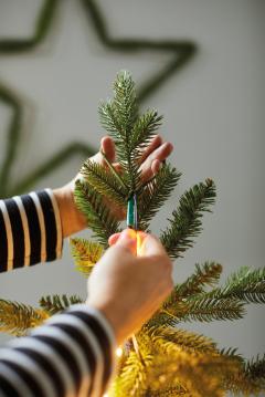 Ghirlanda de luminite - Multi-Colour Micro LED Tree Bunch Green Wire - Outdoor