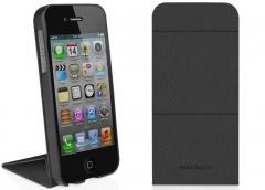 Husa iPhone SE/5/5S - Macally Shellstand Flip Case Black