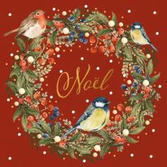Felicitare - Noel Birds Wreath