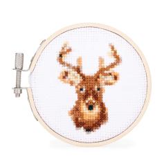 Mini kit goblen - Mini Cross Stitch Embroidery Kit - Deer