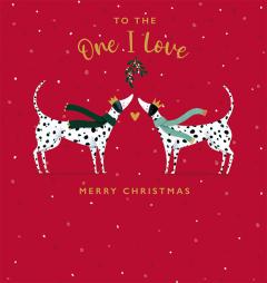 Felicitare - To The One I Love Merry Christmas - Dalmatians