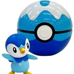 Figurina - Pokemon Clip 'n' Go - Piplup & Dive Ball