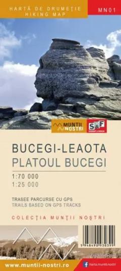 Harta muntii Bucegi-Leaota