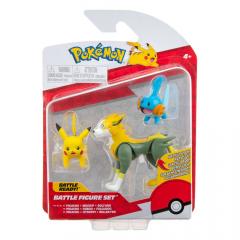 Set figurine - Pokemon -  Pikachu, Mudkip & Boltund