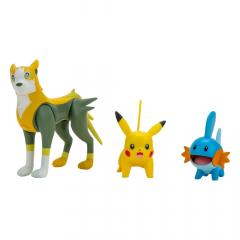 Set figurine - Pokemon -  Pikachu, Mudkip & Boltund