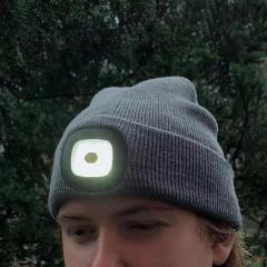 Caciula cu LED incorporat - Grey Light Up Beanie