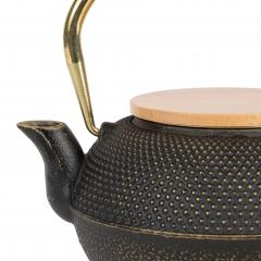 Ceainic fonta - Picots - Black Golden Handle