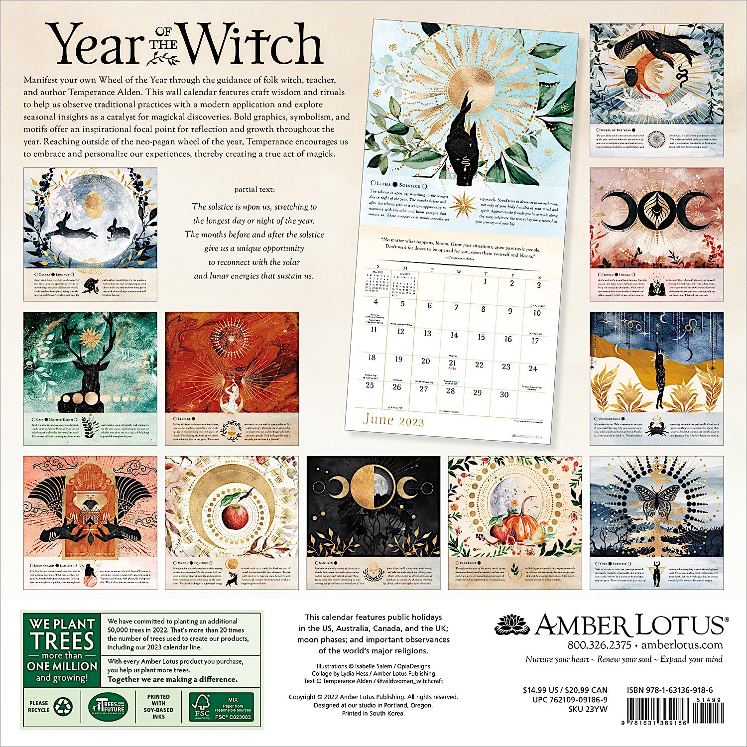 Calendar Year Of The Witch Amber Lotus Publishing
