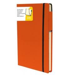 Carnet foaie liniata cu coperta portocalie - Notebook Medium Plain Orange