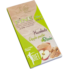 Ciocolata neagra - Fine Dark Chocolate - Hazelnuts, Apple Pectin, Stevia