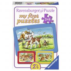 Puzzle 3x6 piese - Animalute