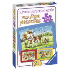 Puzzle 3x6 piese - Animalute