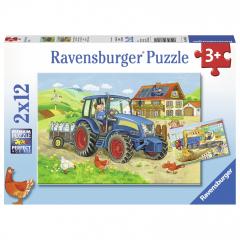 Puzzle 2x12 piese - Santier Constructii si Ferma