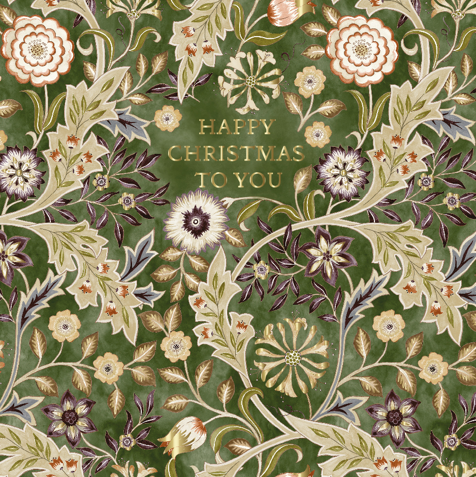 Felicitare Morris & Co Christmas Thistle Ling Design