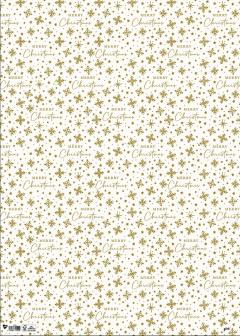 Hartie de impachetat - Golden Snowfall, 50x70 cm