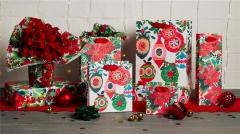 Hartie de impachetat - Luxury Tissue Paper - Poinsettia, 4 bucati 50x75cm