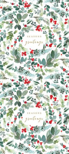 Hartie de impachetat - Luxury Tissue Paper - Christmas Foliage, 4 bucati 50x75cm