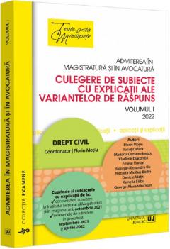 Coperta cărții Admiterea in magistratura si in avocatura. Volumul I