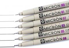 Set 6 pixuri - Sakura - Pigma Micron - Fineliner - Black
