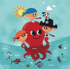 Carton panzat cu desen - Sea Adventures