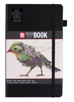 Caiet de schite A5 - Sakura - Vertical, 80 Sheets - Creme White Paper