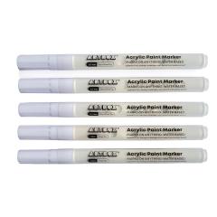 Set 5 markere - Acrylic Paint - White