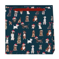 Punga de cadou - Medium - Christmas Dogs