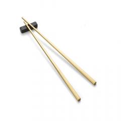 Set chopsticks cu suport - Satin Brass Gold